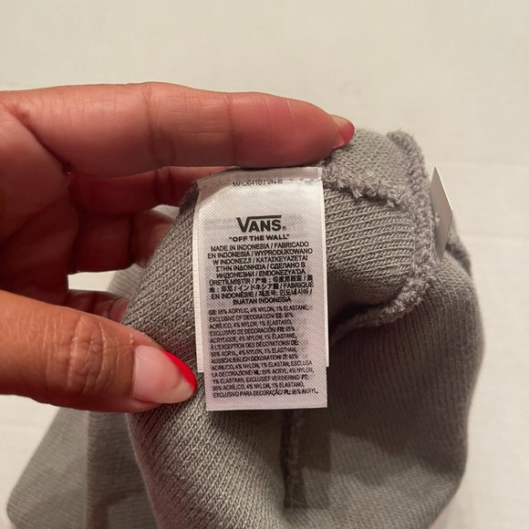 NWT Vans Off The Wall Women's Breakin Curfew II Beanie In Frost Gray Onesize - Picture 8 of 11